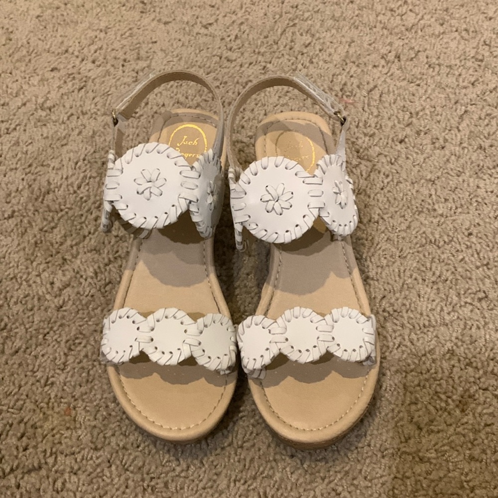 Girls White Jack Rodgers Sandals Size 4 Miss Luccia